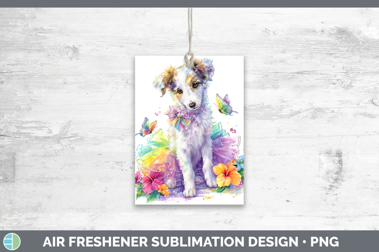 Borzoi Air Freshener Dogs 05 Rainbow Summer Sublimation Car