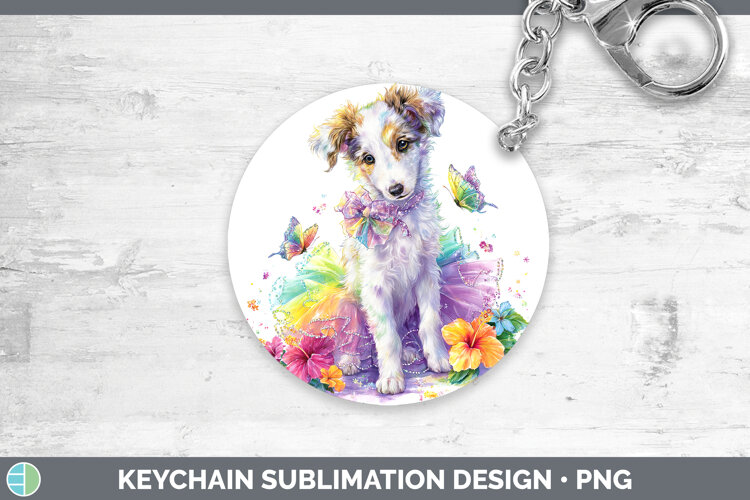 GorgeousDogs 05 Rainbow Summer Keychain design.