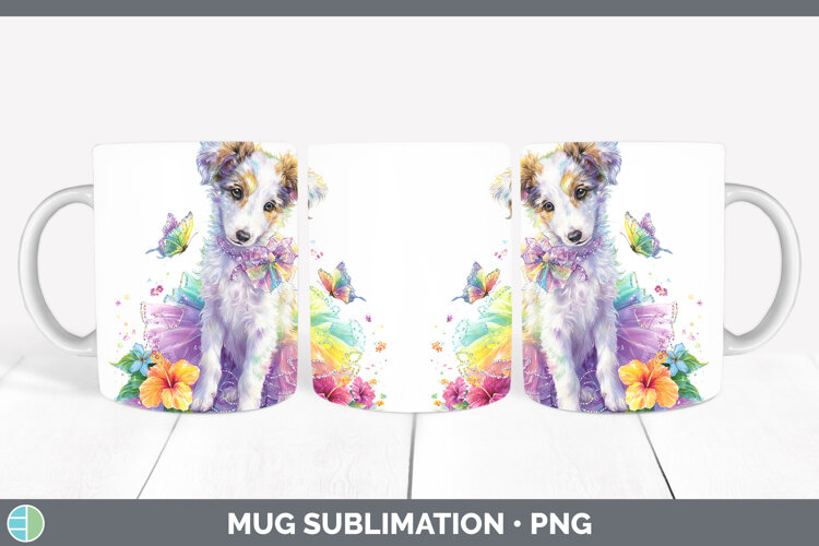 GorgeousDogs 05 Rainbow Summer Mug Wrap design.