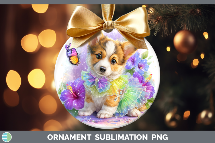 Cardigan Corgi Ornament Dogs 05 Rainbow Summer Sublimation B