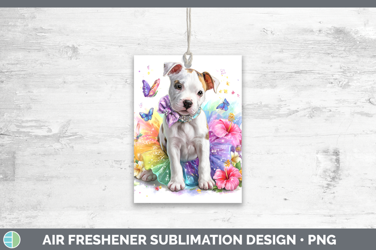 Dogo Argentino Air Freshener Dogs 05 Rainbow Summer Sublimat