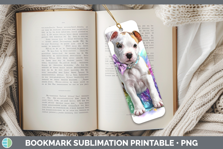 Dogo Argentino Bookmark Dogs 05 Rainbow Summer Sublimation P