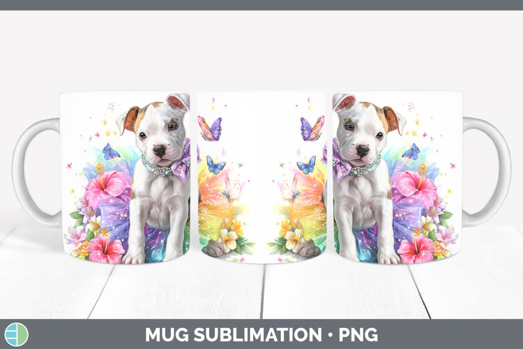 GorgeousDogs 05 Rainbow Summer Mug Wrap design.