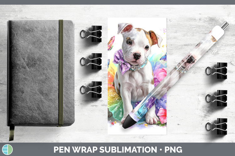 Dogo Argentino Pen Wrap Dogs 05 Rainbow Summer Sublimation P
