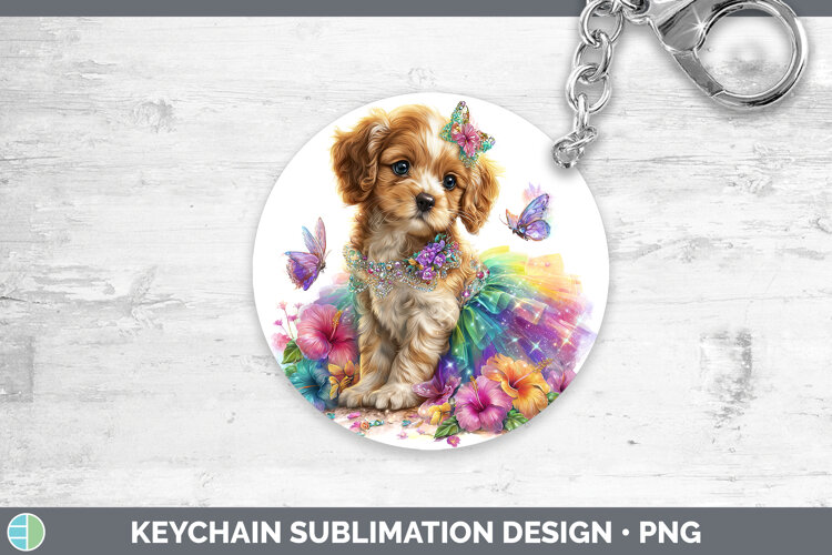 GorgeousDogs 05 Rainbow Summer Keychain design.