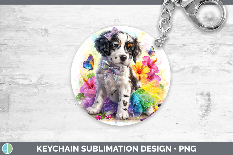 GorgeousDogs 05 Rainbow Summer Keychain design.