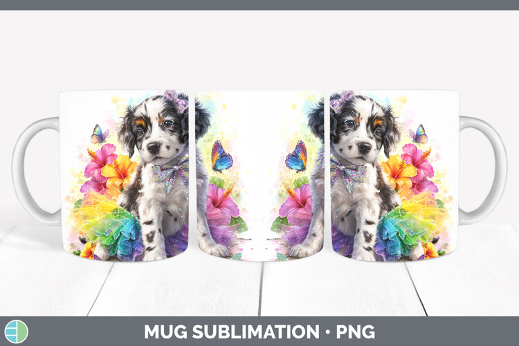 GorgeousDogs 05 Rainbow Summer Mug Wrap design.