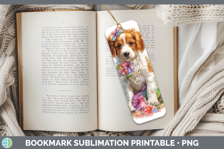 English Setter Red and White Bookmark Dogs 05 Rainbow Summer