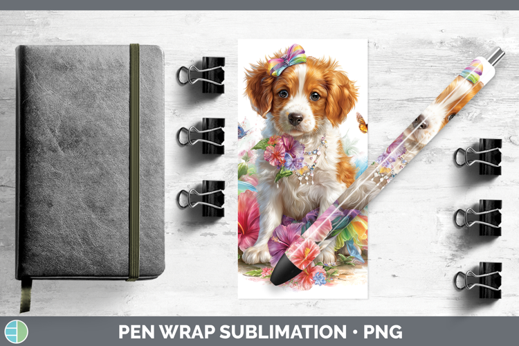 English Setter Red and White Pen Wrap Dogs 05 Rainbow Summer