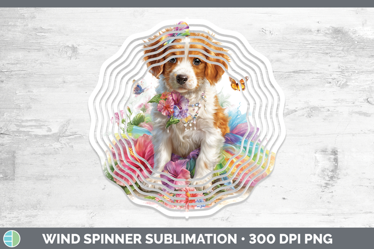 English Setter Red and White Wind Spinner Dogs 05 Rainbow Su