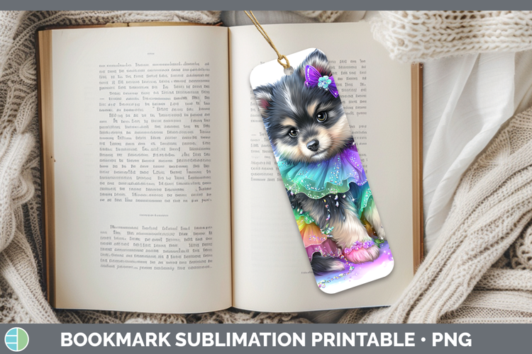 Finnish Lapphund Bookmark Dogs 05 Rainbow Summer Sublimation