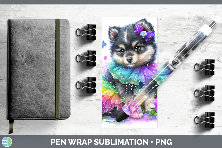 Finnish Lapphund Pen Wrap Dogs 05 Rainbow Summer Sublimation