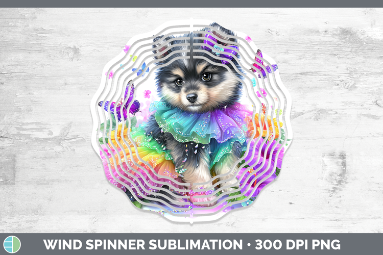 Finnish Lapphund Wind Spinner Dogs 05 Rainbow Summer Sublima