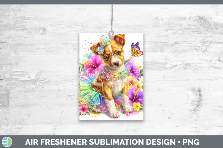 Podenco Canario Air Freshener Dogs 05 Rainbow Summer Sublima