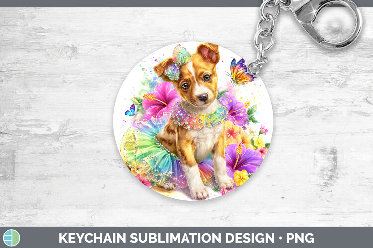 GorgeousDogs 05 Rainbow Summer Keychain design.
