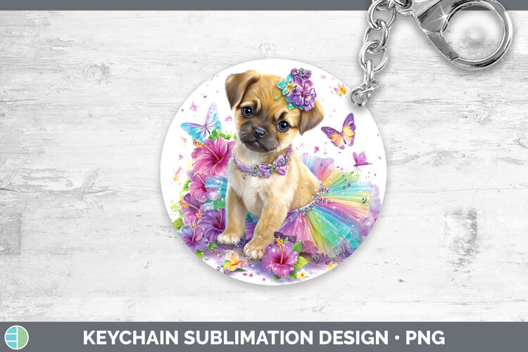 GorgeousDogs 05 Rainbow Summer Keychain design.