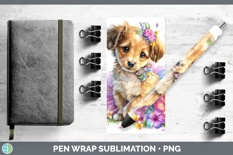 Saluki Pen Wrap Dogs 05 Rainbow Summer Sublimation Pen Desig