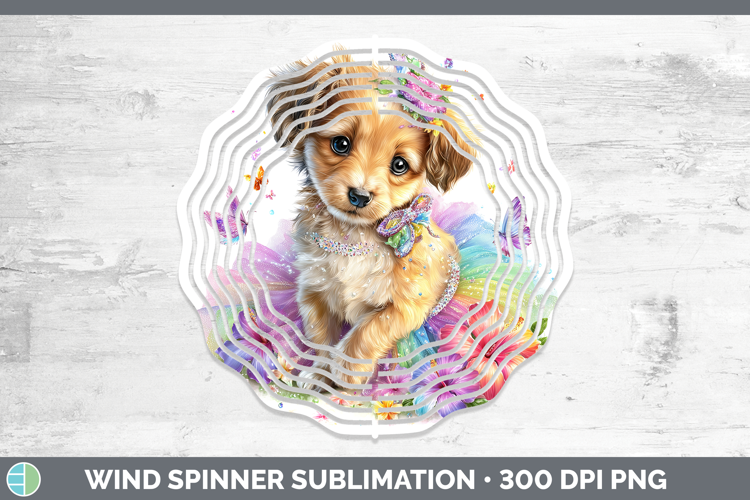 Saluki Wind Spinner Dogs 05 Rainbow Summer Sublimation Spinn