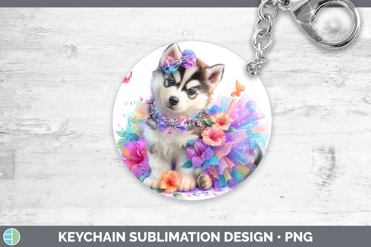 GorgeousDogs 05 Rainbow Summer Keychain design.
