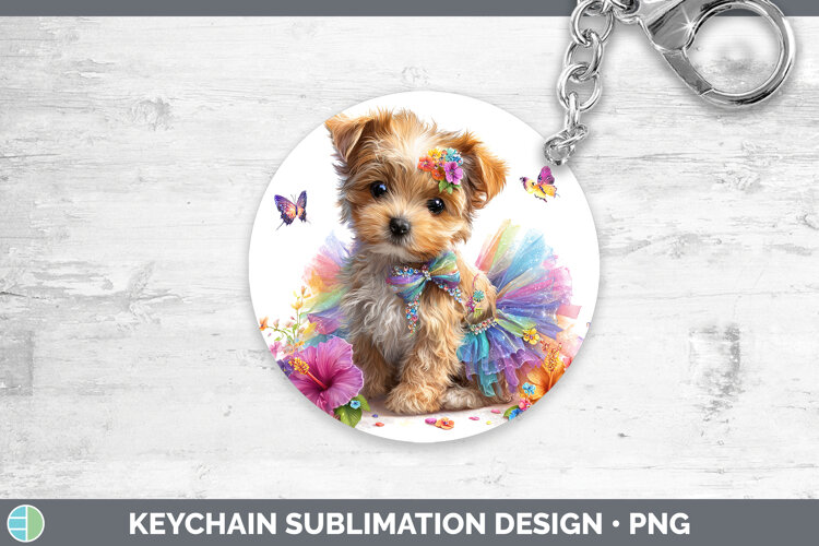 GorgeousDogs 05 Rainbow Summer Keychain design.