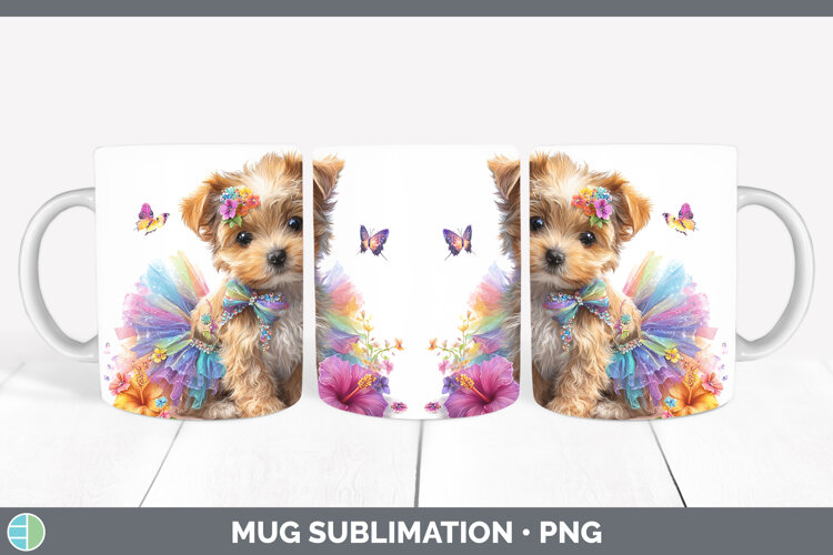 GorgeousDogs 05 Rainbow Summer Mug Wrap design.