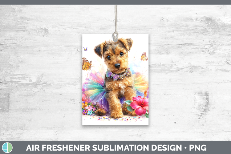 Welsh Terrier Air Freshener Dogs 05 Rainbow Summer Sublimati