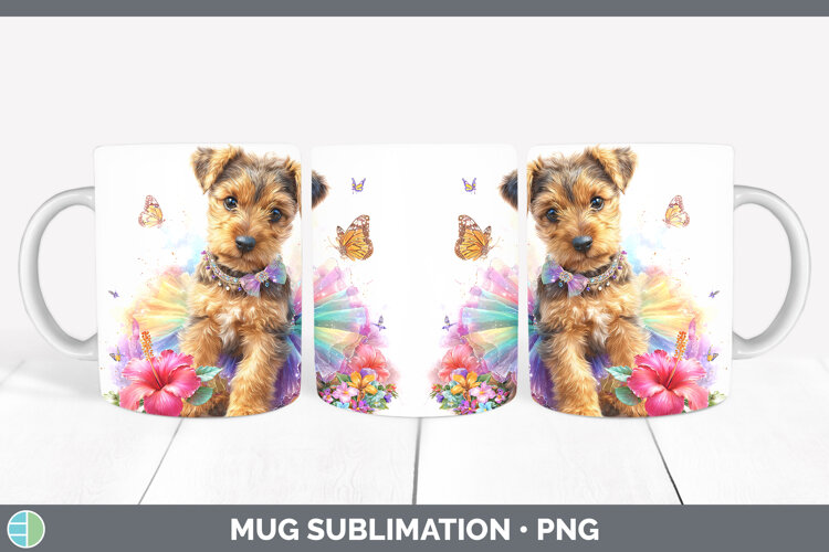 GorgeousDogs 05 Rainbow Summer Mug Wrap design.