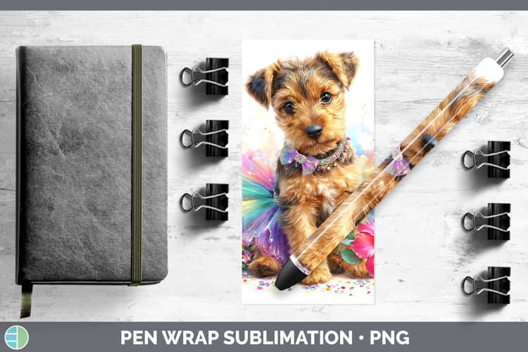 Welsh Terrier Pen Wrap Dogs 05 Rainbow Summer Sublimation Pe
