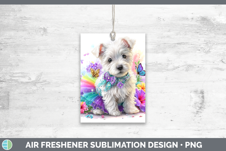 White Highland Terrier Air Freshener Dogs 05 Rainbow Summer
