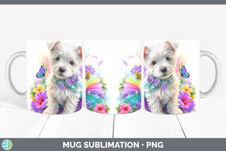 GorgeousDogs 05 Rainbow Summer Mug Wrap design.