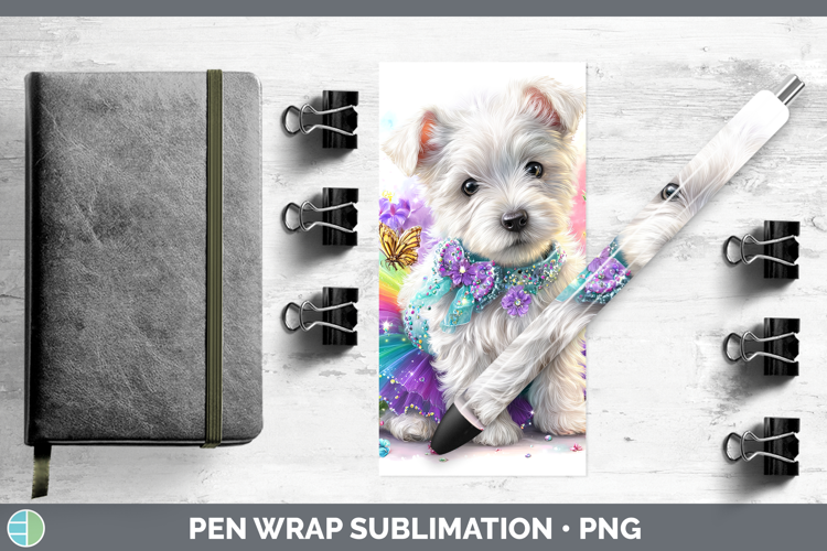 White Highland Terrier Pen Wrap Dogs 05 Rainbow Summer Subli