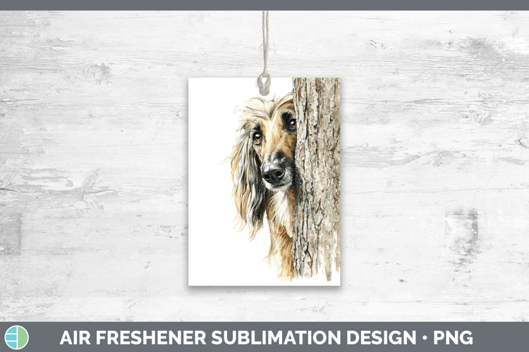 Afghan Hound Dogs 05 Tree Peek Air Freshener Sublimation Des