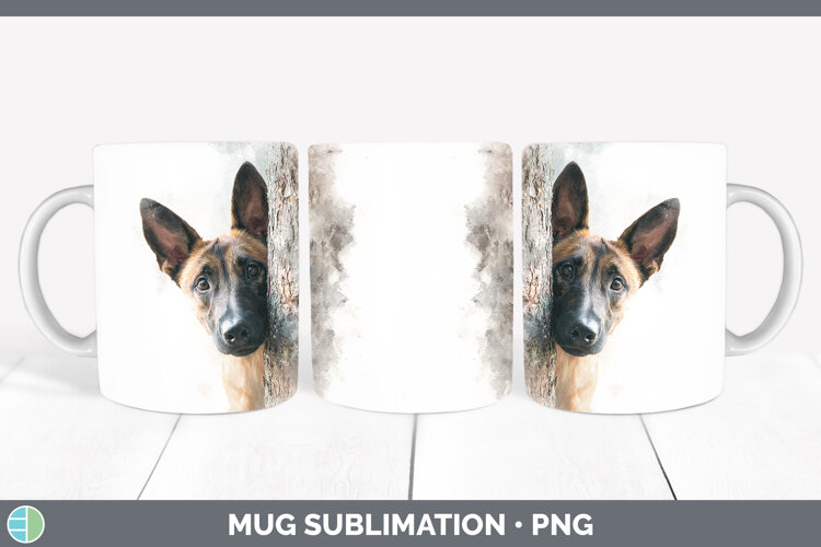 GorgeousDogs 05 Tree Peek Mug Wrap design.