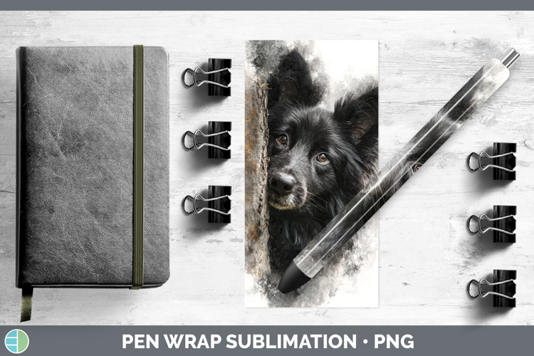 Belgian Sheepdog Dogs 05 Tree Peek Pen Wrap Sublimation Desi
