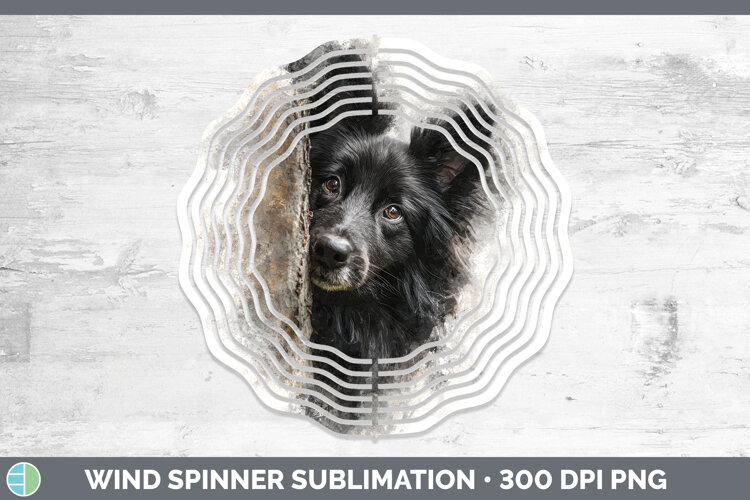 GorgeousDogs 05 Tree Peek Wind Spinner design.
