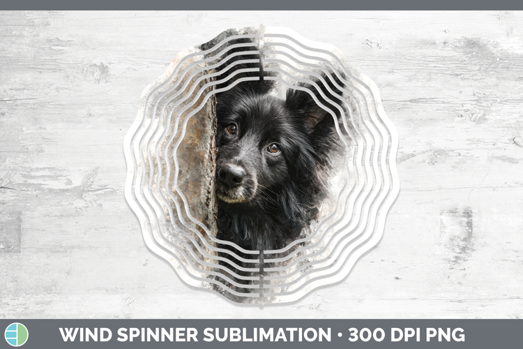 Belgian Sheepdog Dogs 05 Tree Peek Wind Spinner Sublimation