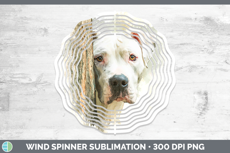 Dogo Argentino Dogs 05 Tree Peek Wind Spinner Sublimation De