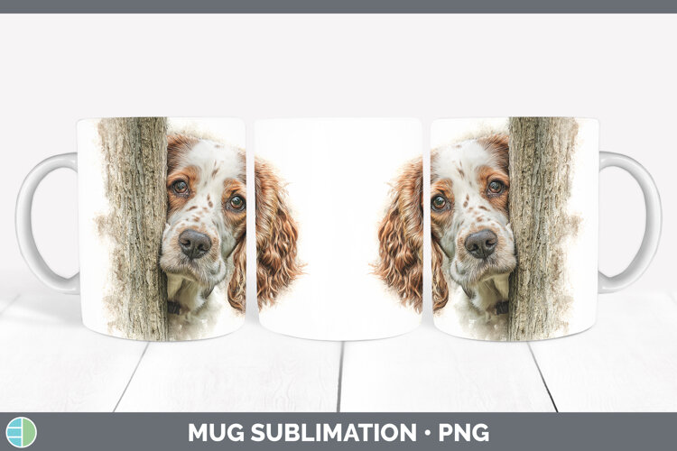 GorgeousDogs 05 Tree Peek Mug Wrap design.