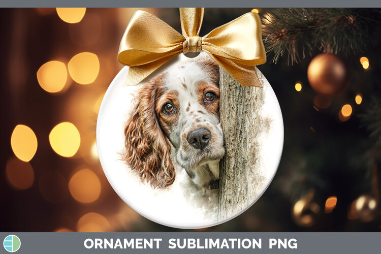 GorgeousDogs 05 Tree Peek Ornament design.