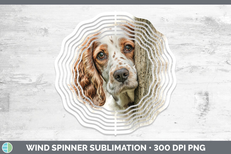 GorgeousDogs 05 Tree Peek Wind Spinner design.