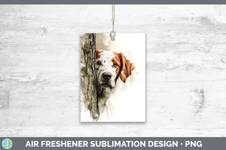 English Setter Red and White Dogs 05 Tree Peek Air Freshener