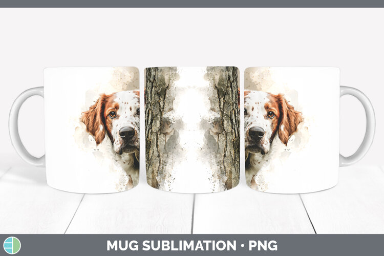 GorgeousDogs 05 Tree Peek Mug Wrap design.