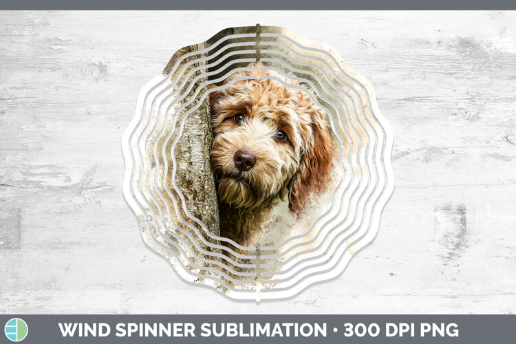 GorgeousDogs 05 Tree Peek Wind Spinner design.