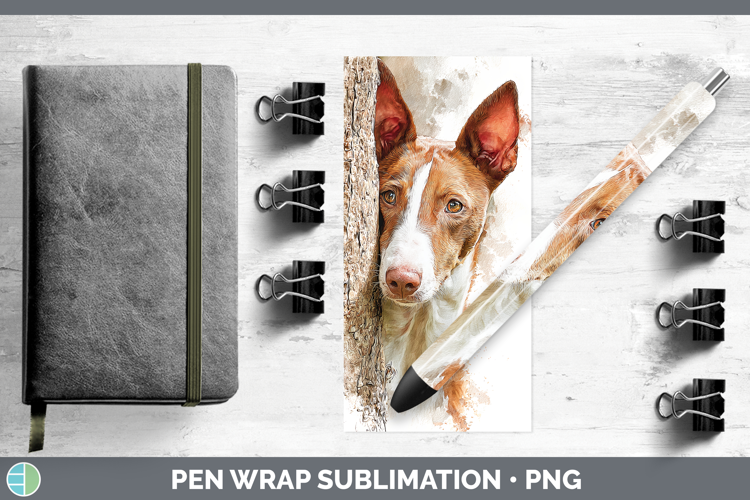 Podenco Canario Dogs 05 Tree Peek Pen Wrap Sublimation Desig