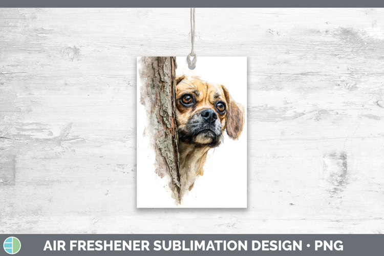 Puggle Dogs 05 Tree Peek Air Freshener Sublimation Design