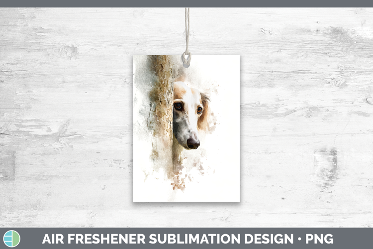 Saluki Dogs 05 Tree Peek Air Freshener Sublimation Design