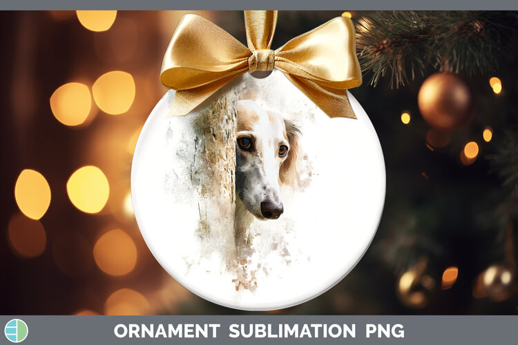 GorgeousDogs 05 Tree Peek Ornament design.