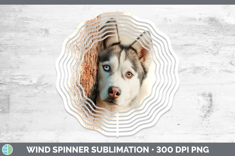 GorgeousDogs 05 Tree Peek Wind Spinner design.