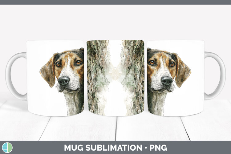 GorgeousDogs 05 Tree Peek Mug Wrap design.