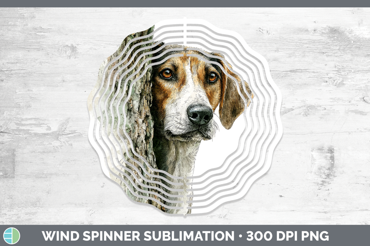 Warren Hound Dogs 05 Tree Peek Wind Spinner Sublimation Desi